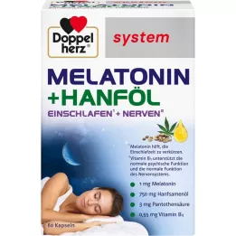 DOPPELHERZ Melatonin + hampolje systemkapsler, 60 stk