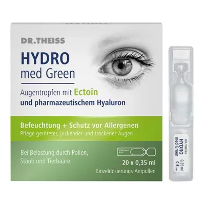 Dr. Theiss Hydro med Grønne øyedråper enkeltdose ampuller, 20x0,35 ml Dr. Theiss Hydro med Grønne øyedråper enkeltdose ampuller, 20x0,35 ml