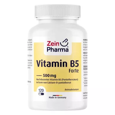 VITAMIN B5 PANTOTHENSÄURE 500 mg kapsler, 120 stk