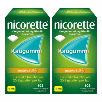 NICORETTE Tyggegummi 4 mg frisk frukt, 210 stk