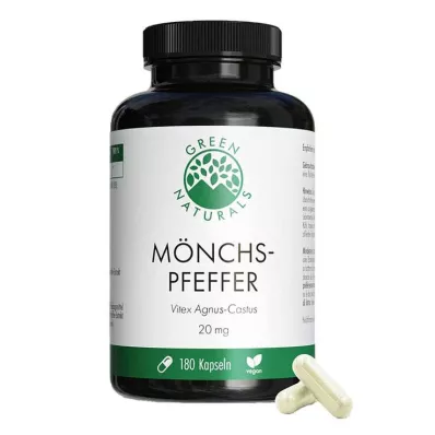 Green Naturals Monks pepper 20 mg høydose kapsler, 180 stykker