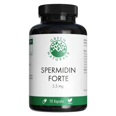GREEN NATURALS Spermidine Forte 5,5 mg veganske kapsler, 90 stk GREEN NATURALS Spermidine Forte 5,5 mg veganske kapsler, 90 stk