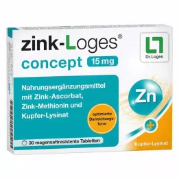 ZINK-LOGES concept 15 mg enterotabletter, 30 stk