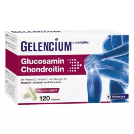 GELENCIUM Glukosamin Chondroitin høydose Vit C Kps, 120 stk