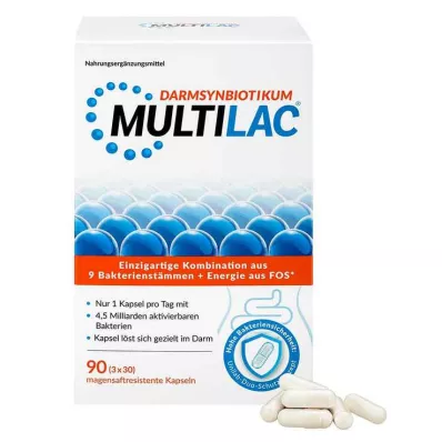 Multilac Synbiotic gastro-resistente kapsler, 3x30 stk Multilac Synbiotic gastro-resistente kapsler, 3x30 stk